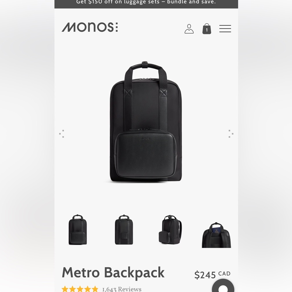Monos Nylon Metro Backpack